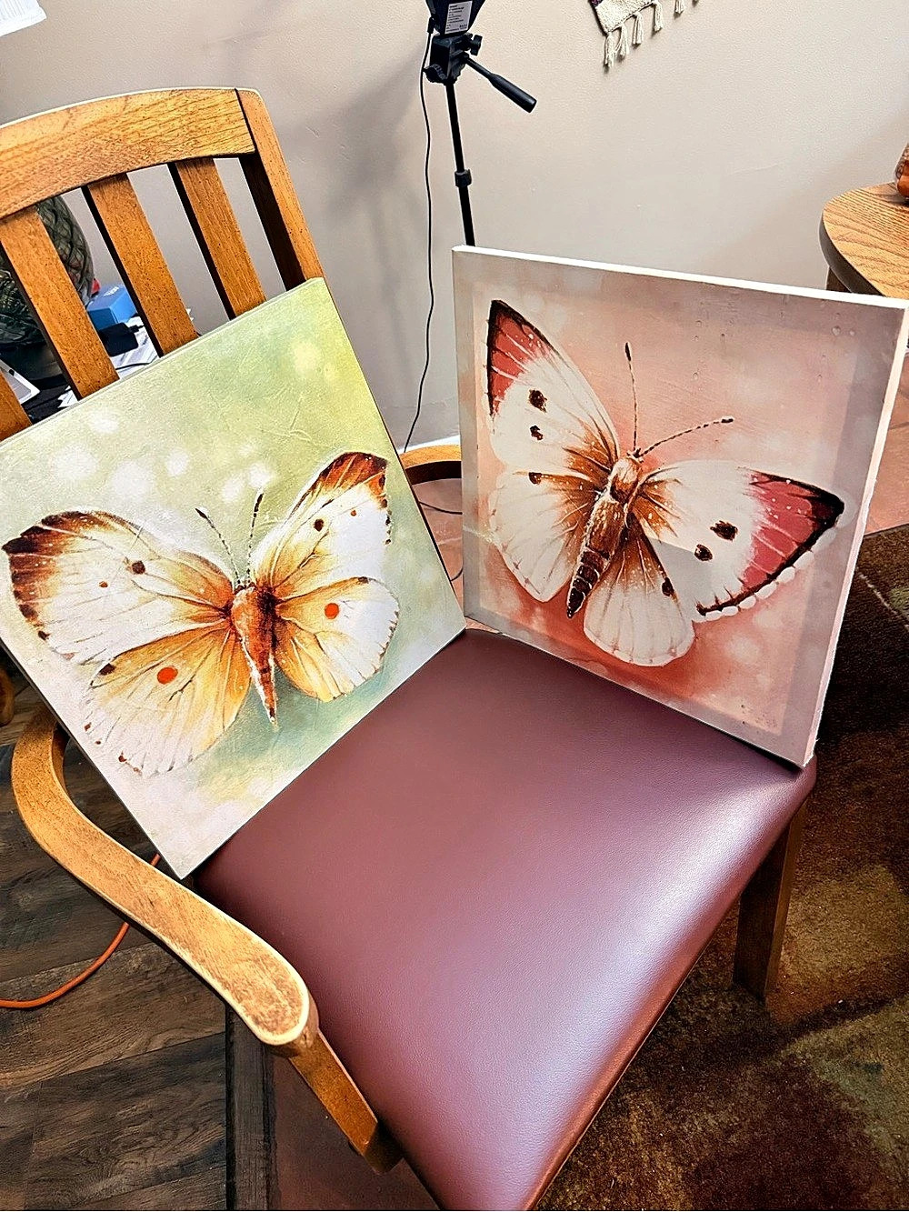 Butterfly Canvas Paintings Set of 2